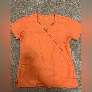 Bright orange- wink- size medium scrub top